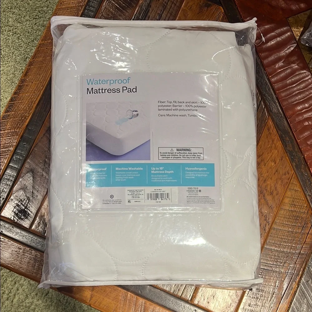 New/ unopened. Room Essentials White Mattress Cover Soft and Protective.